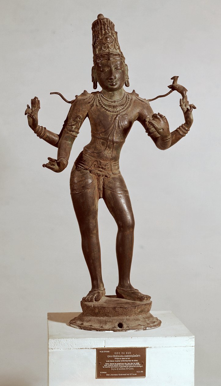 शिवा विनधारा दक्षिणा-मूर्ति, द्रविण (कांस्य) (247235 भी देखें) द्वारा इंडियन स्कूल