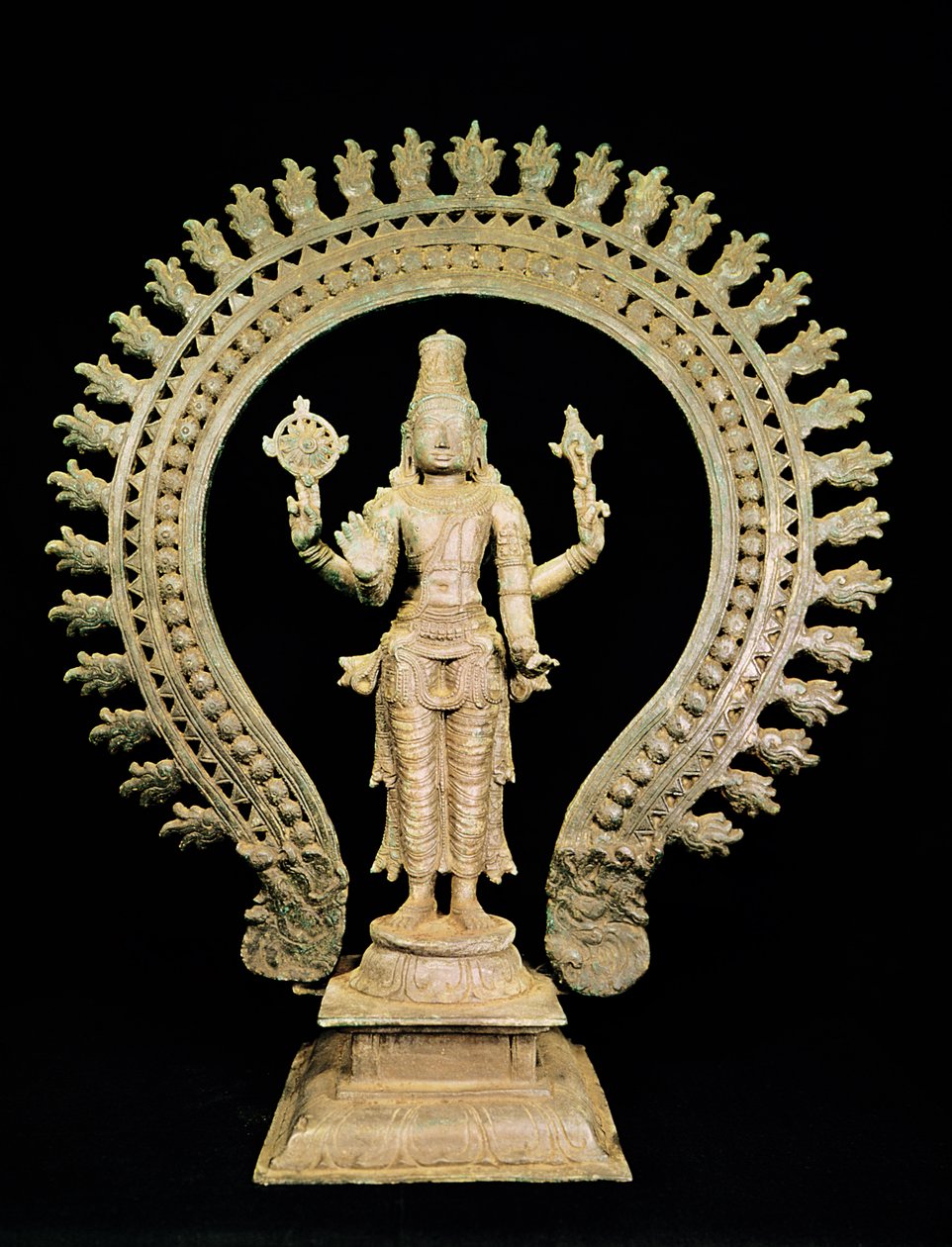 विष्णु, स्वर्गीय चोल (कांस्य) द्वारा इंडियन स्कूल
