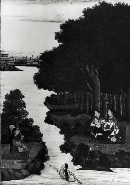 एक परिदृश्य में महिलाएं द्वारा इंडियन स्कूल