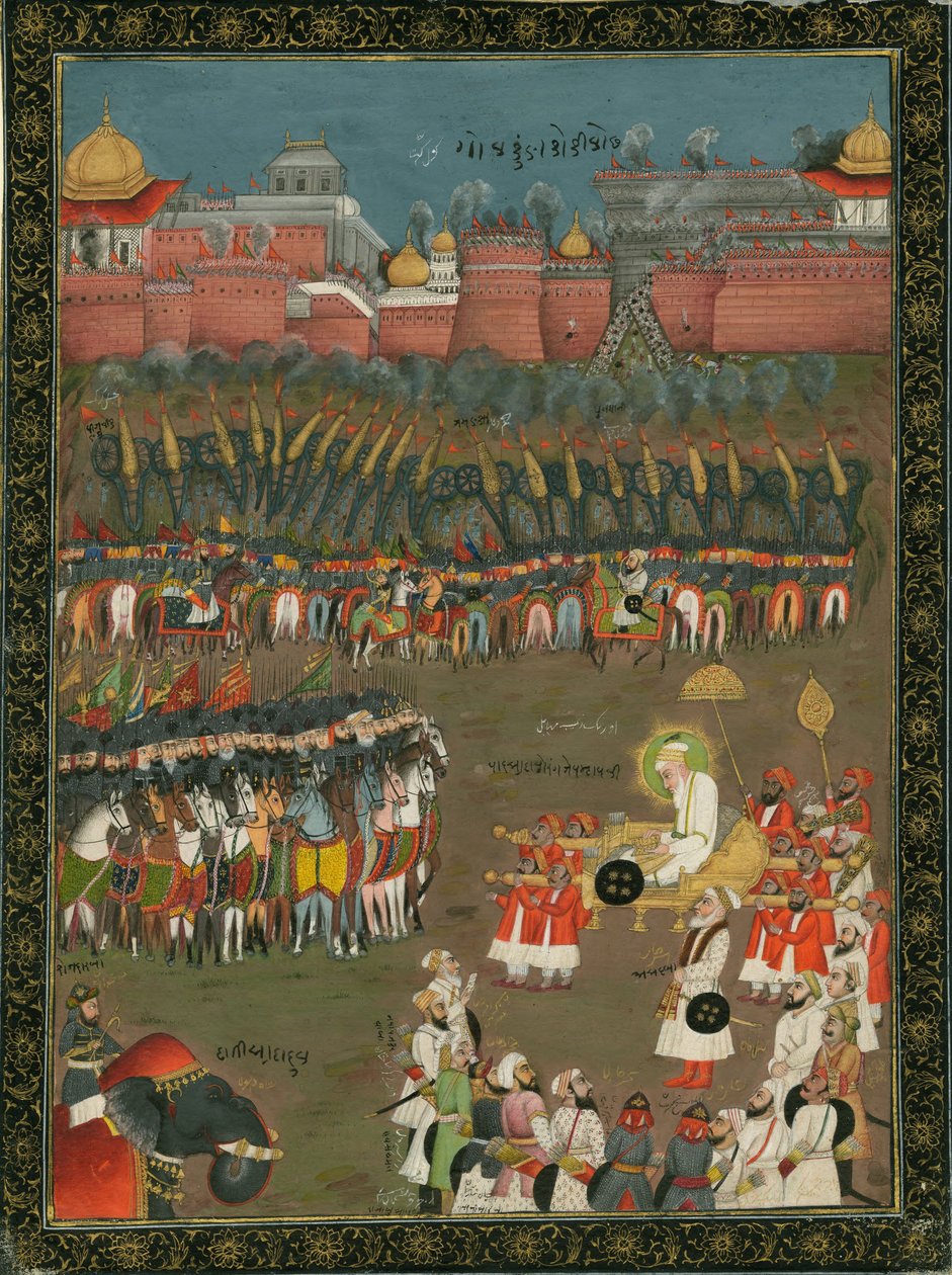 1687 में मुगल सम्राट औरंगजेब द्वारा गोलकुंडा की विजय, 1760 ई द्वारा भारतीय कला