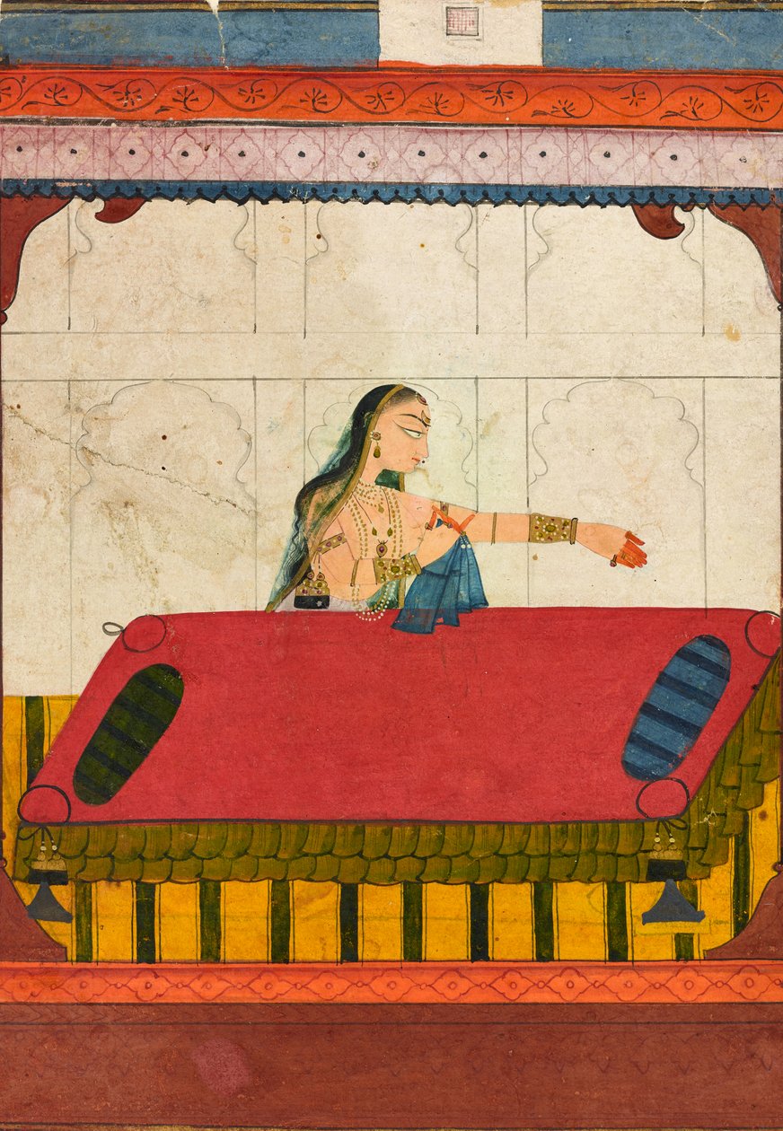 एक अलौकिक प्रेमी, एक रसमंजरी से टुकड़ा, c.1710 द्वारा इंडियन स्कूल