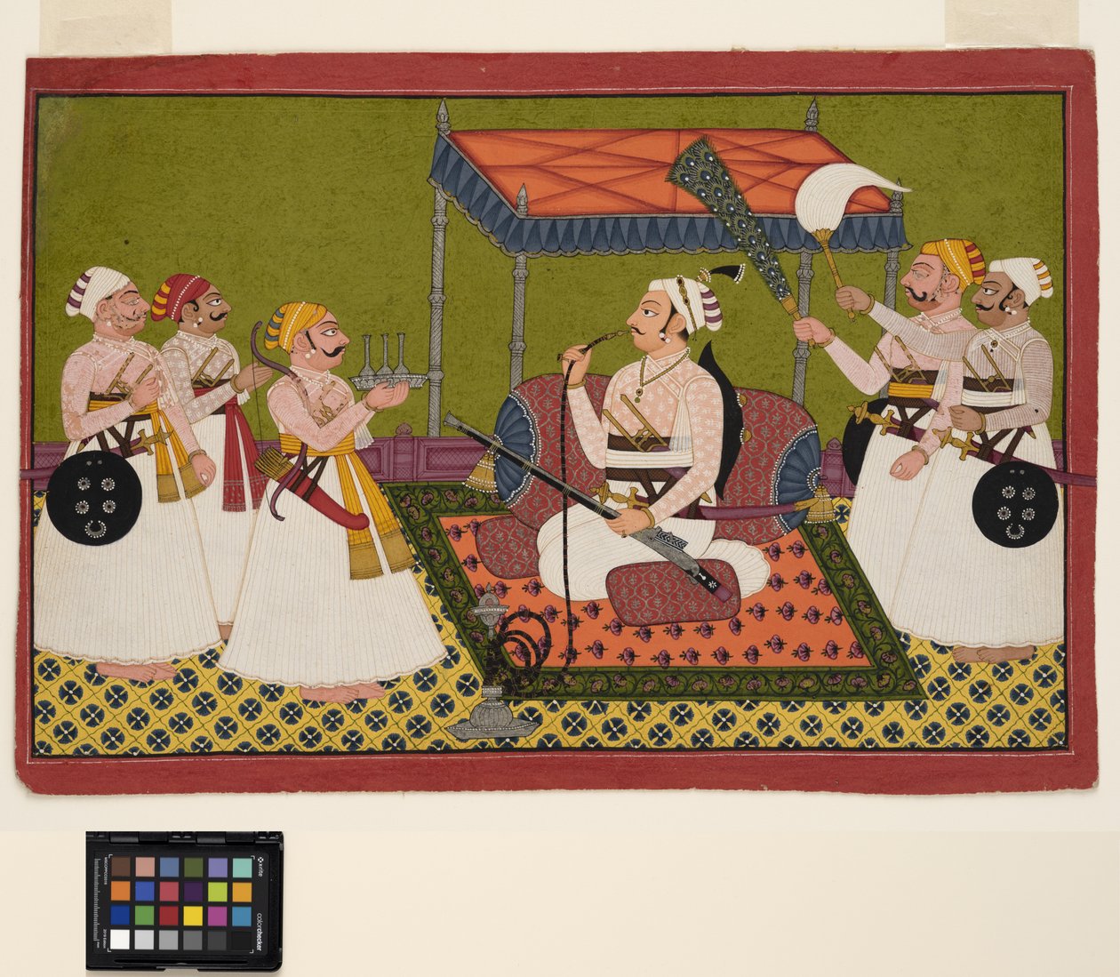 समोडे के एक महाराजा, c.1760 (अपारदर्शी w - c चांदी और कागज पर सोना) द्वारा इंडियन स्कूल