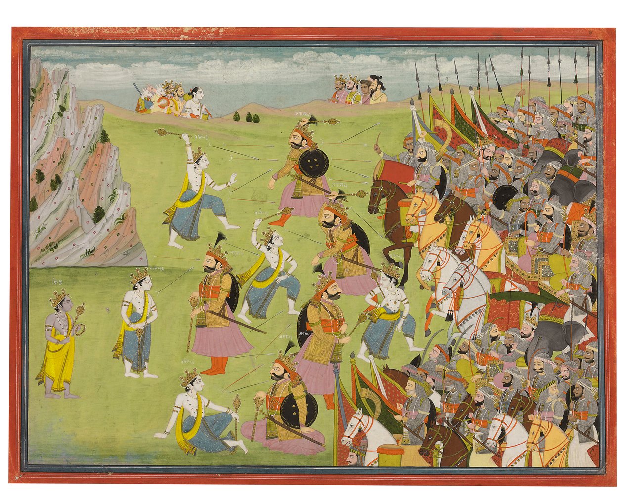 A painting from the Mahabharata: Balabhadra fighting Jarasandha, Kangra or Garhwal, c.1810-20 द्वारा इंडियन स्कूल
