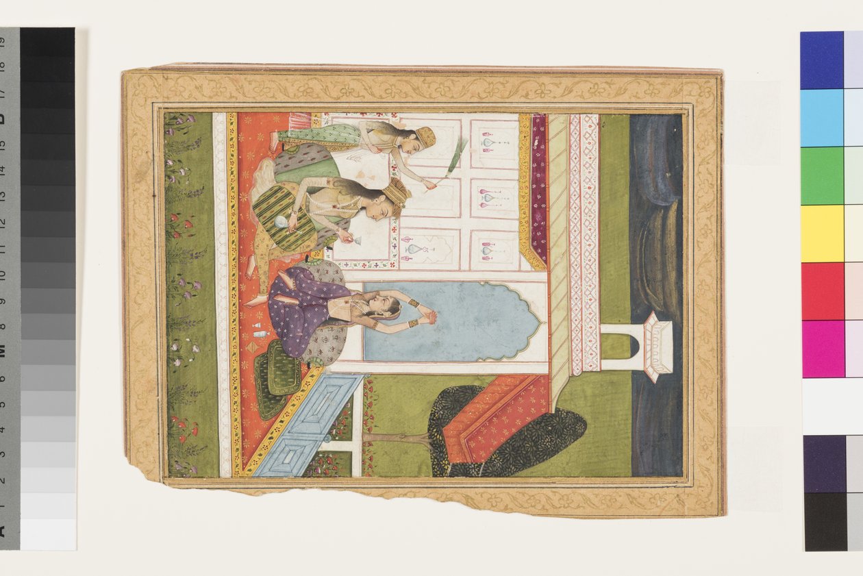 दिपक की देसरावती रागिनी, 18 वीं सदी की शुरुआत (कागज पर अपारदर्शी जल रंग और सोना) द्वारा इंडियन स्कूल