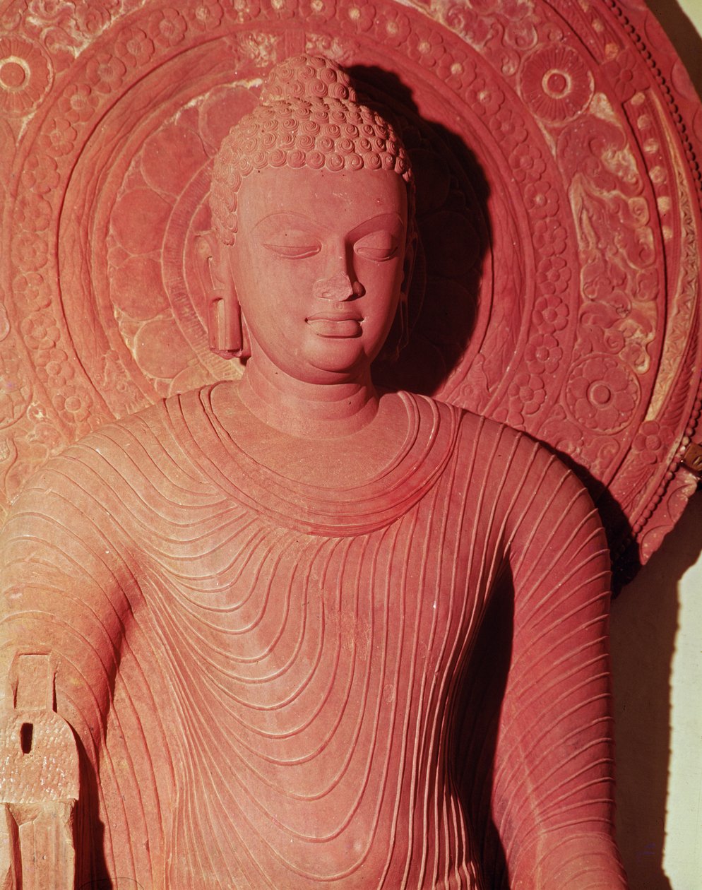 जमालपुर (पत्थर) से एक बुद्ध का विवरण द्वारा इंडियन स्कूल