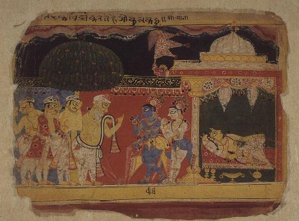 फोलियो। नंदा ने 'द भगविता पुराण', राजस्थान से कृष्ण और बलराम को विदाई दी द्वारा इंडियन स्कूल