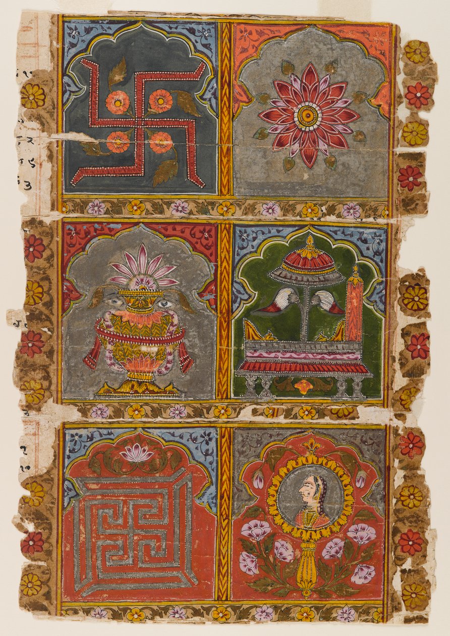 जैन विजयपट्टिप्रकाश, सी। १25२५-१ op५० का कागज़ (कागज पर अपारदर्शी wc) द्वारा इंडियन स्कूल