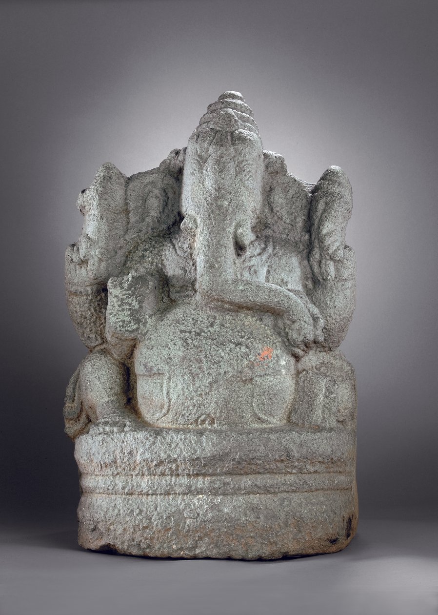गणेश, १२ वीं -१३ वीं शताब्दी (ग्रेनाइट) द्वारा इंडियन स्कूल