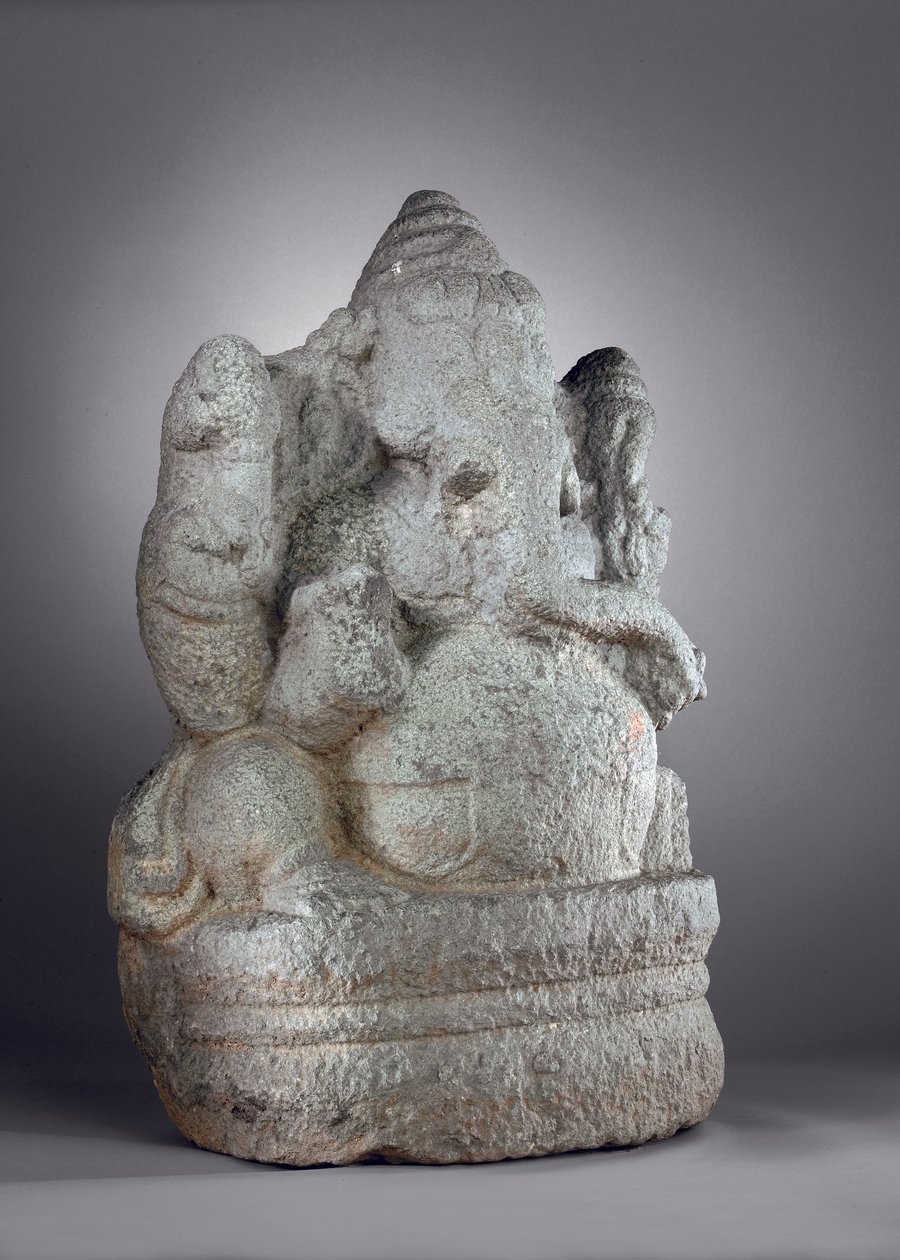 गणेश, १२ वीं -१३ वीं शताब्दी (ग्रेनाइट) द्वारा इंडियन स्कूल