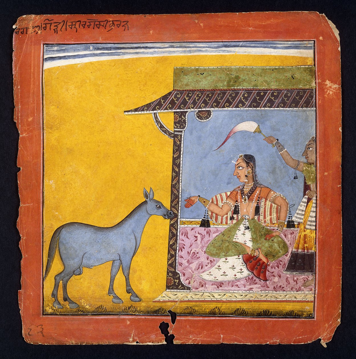 गौड़ी रागिनी, श्री राग की पत्नी, c.1690-5 द्वारा इंडियन स्कूल