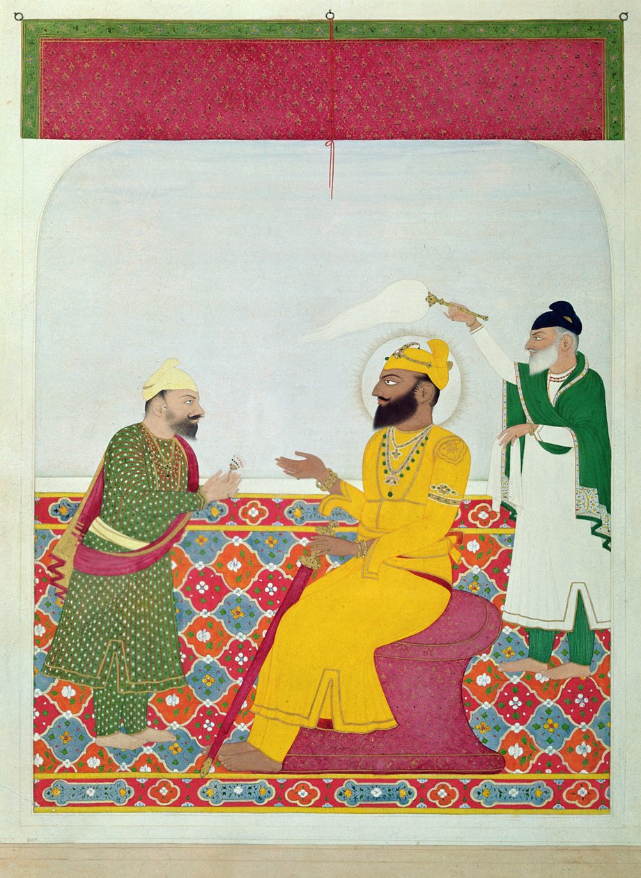 Guru Govind Singh (1666-1708) 1815-25  द्वारा इंडियन स्कूल