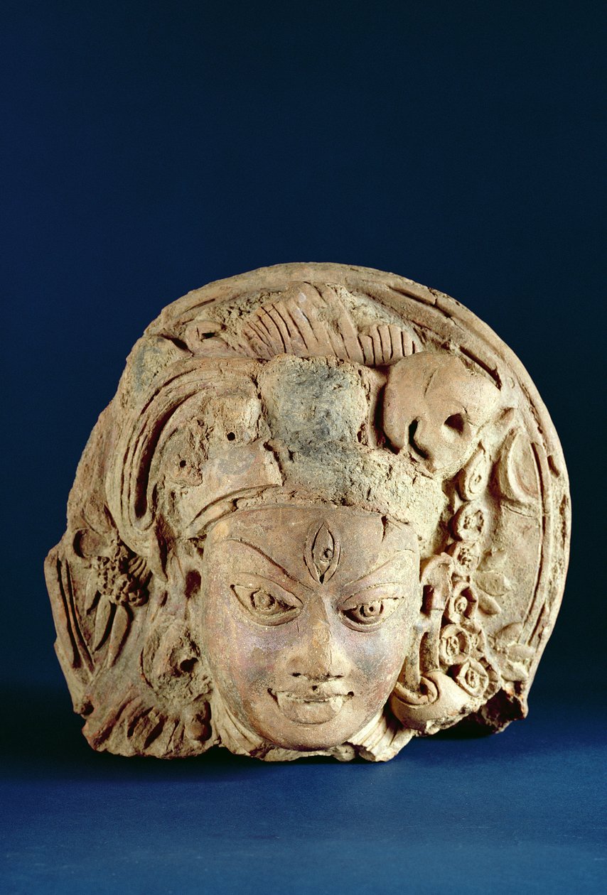 Head of Ardhanarisvara, Newal, Unnao (terracotta) द्वारा इंडियन स्कूल