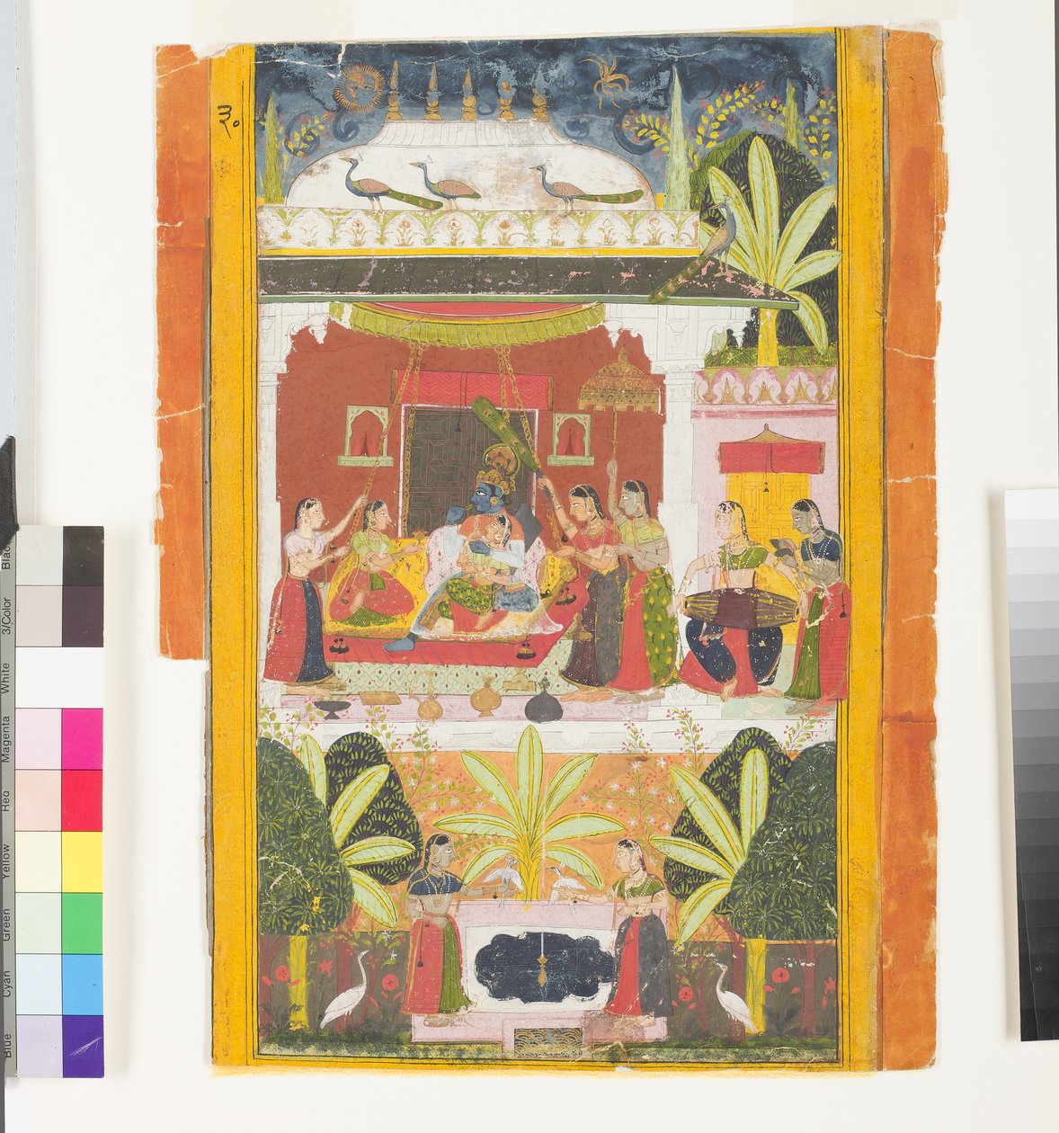 माल्चोस की हिंडोल रागिनी, c.1675 द्वारा इंडियन स्कूल