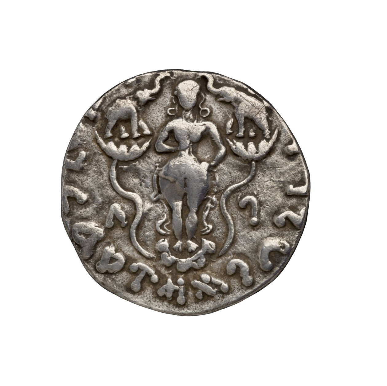 इंडो-सिथियन सिक्का, 20 ईसा पूर्व (रजत) द्वारा इंडियन स्कूल