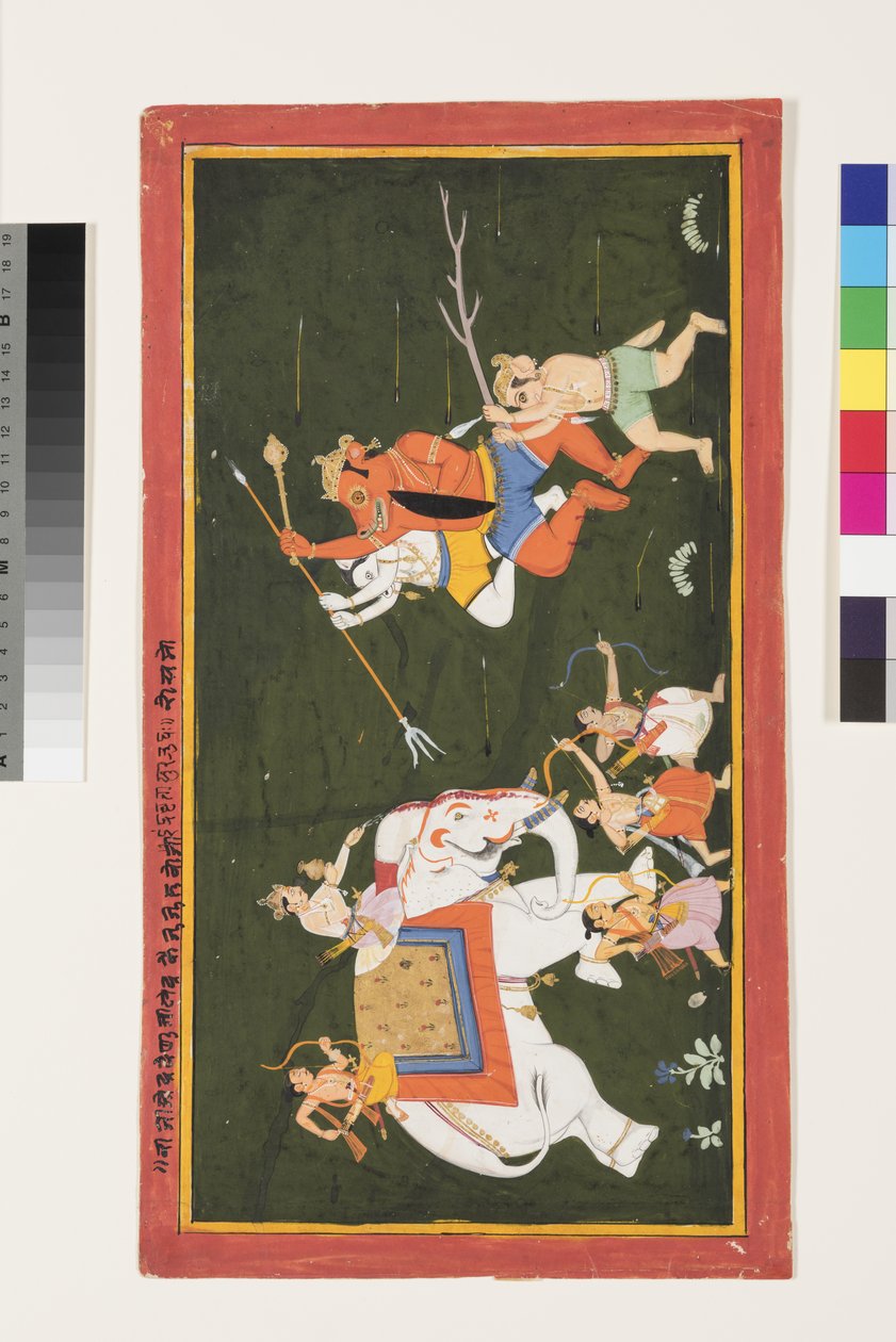 इंद्र ने वृत्रासुर से युद्ध किया, 1680-1700 द्वारा इंडियन स्कूल