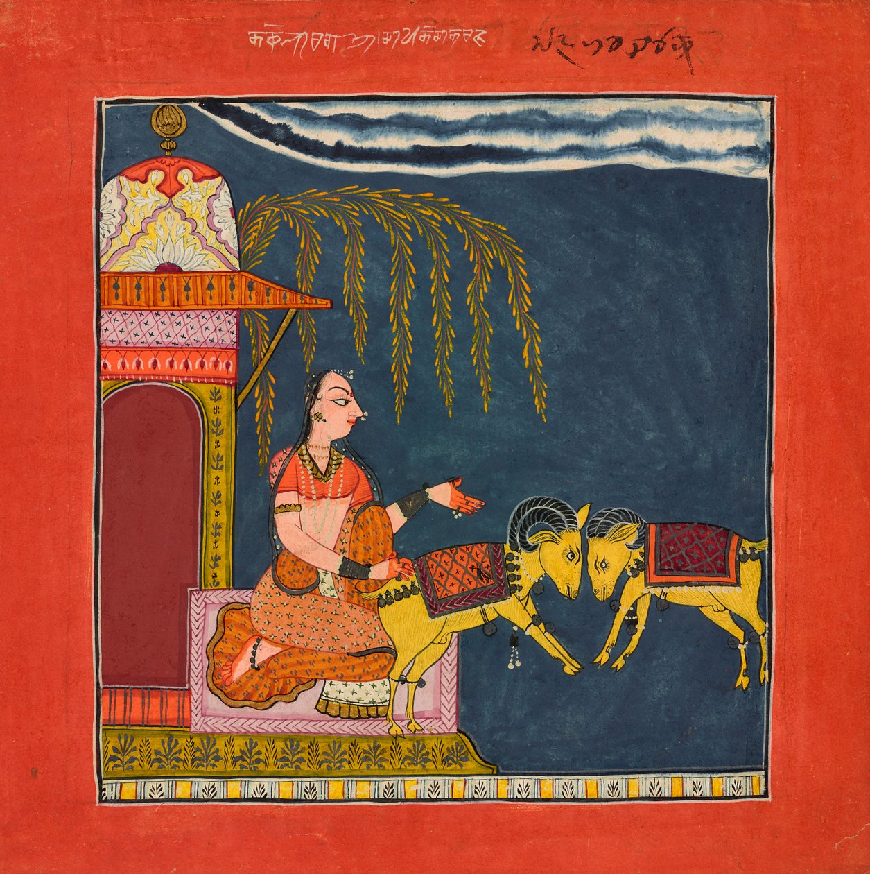 Kaccheli Ragini, from a Ragamala, c.1700 द्वारा इंडियन स्कूल