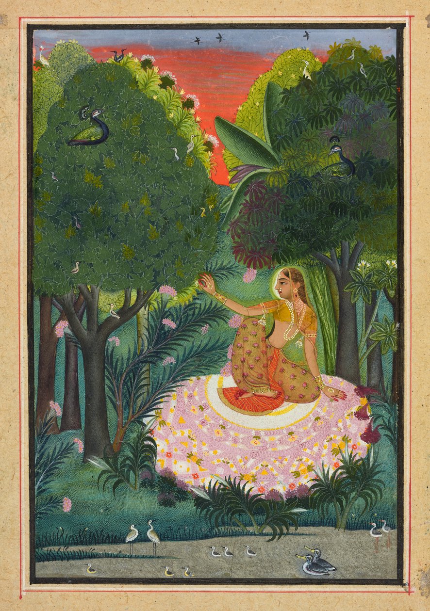 Kamod Ragini, folio from a Ragamala, c.1770-1775 द्वारा इंडियन स्कूल