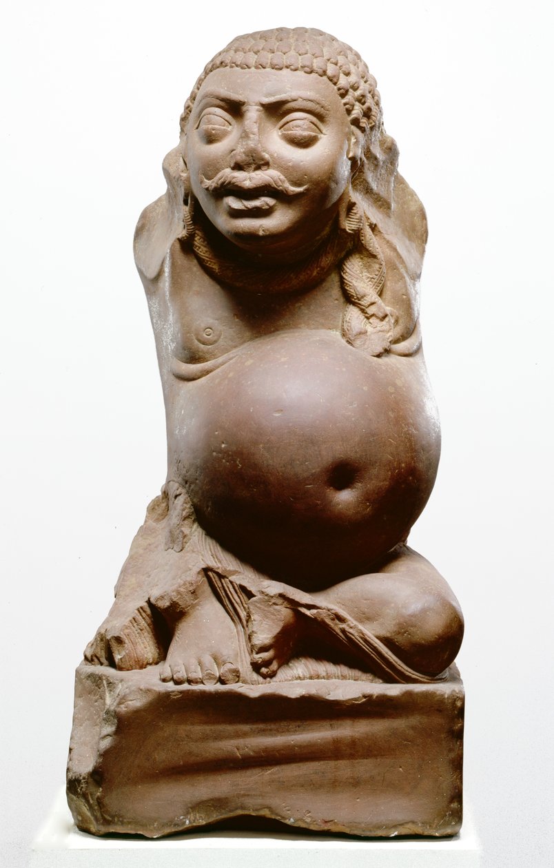 कुबेर, हिंदू धर्म के देवता, रामनगर की संस्कृति, अहिछत्र, उत्तर प्रदेश से, 200 ई। (लाल बलुआ पत्थर) द्वारा इंडियन स्कूल