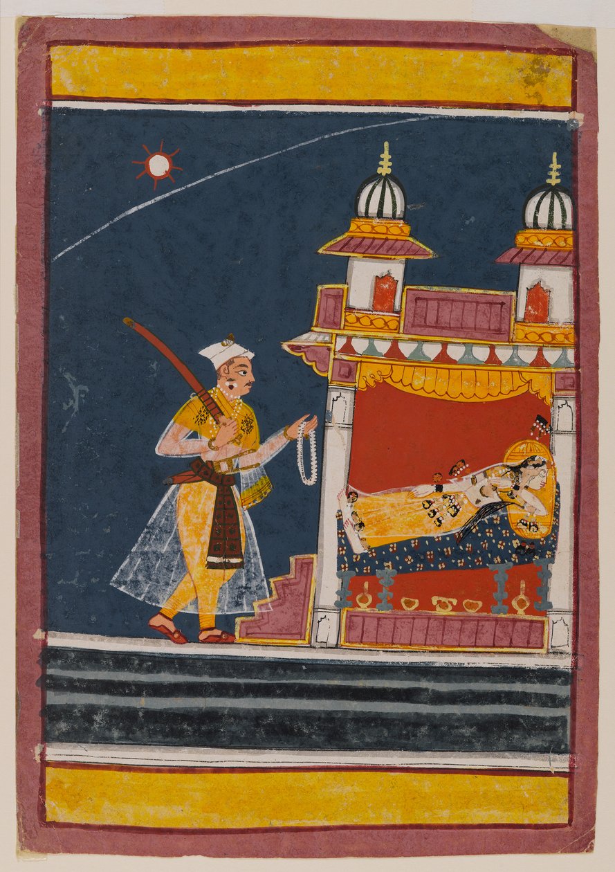 ललिता रागिनी, c.1650 (wc और सोना कागज पर) द्वारा इंडियन स्कूल