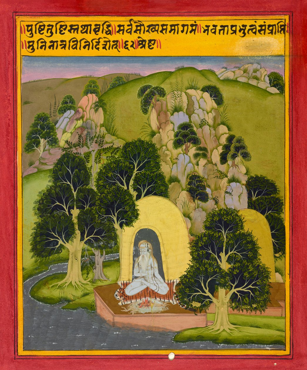 सपनों की किताब से ध्यानमग्न तपस्वी, फोलियो द्वारा इंडियन स्कूल