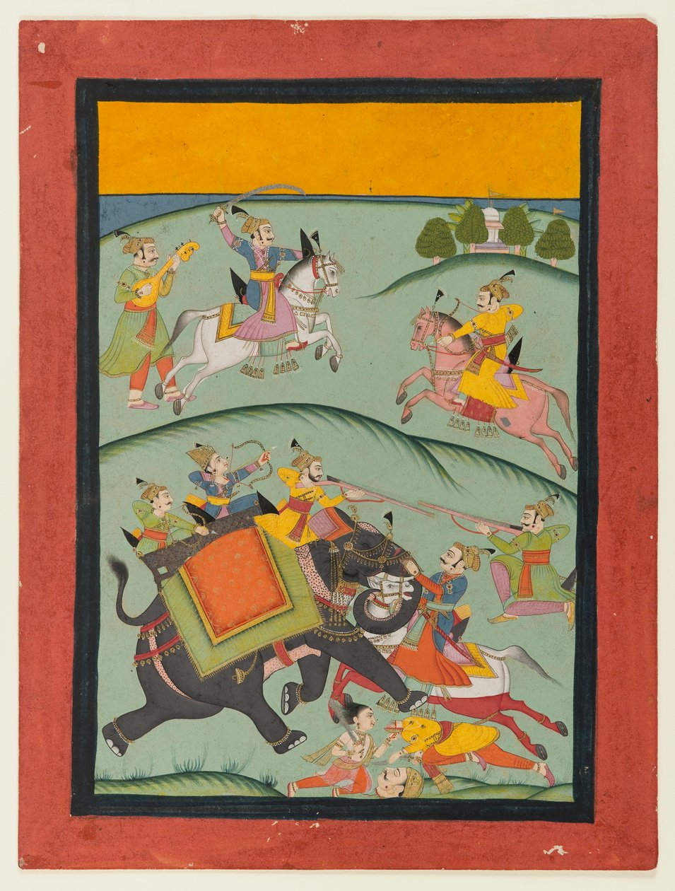 नाता रागिनी, पृष्ठ 1800 के बाद एक बिखरी हुई रागमाला श्रृंखला से, द्वारा इंडियन स्कूल