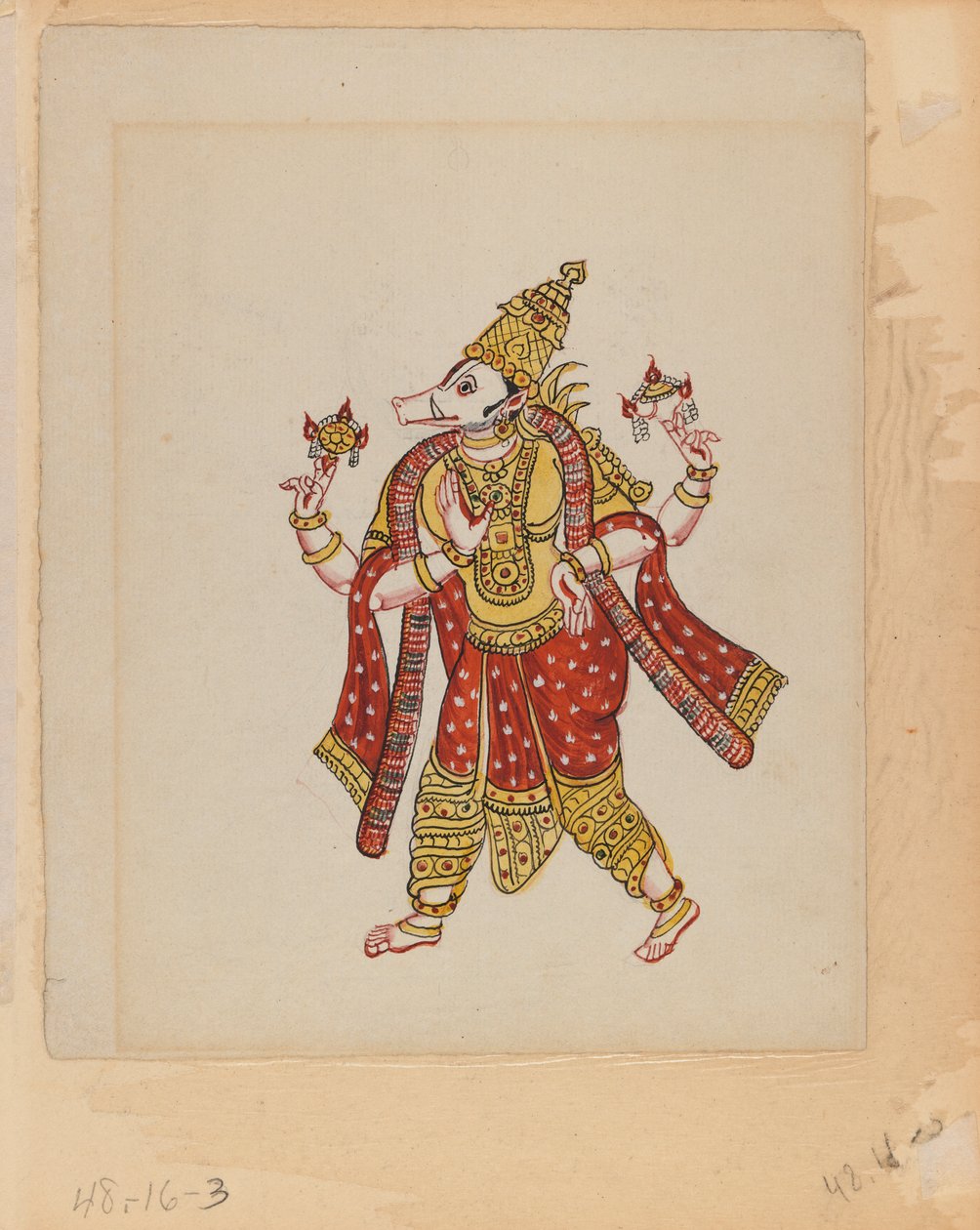 भारतीयों को विभिन्न व्यवसायों में दिखाने वाली नौ छवियों में से एक है (कागज पर wc) द्वारा इंडियन स्कूल