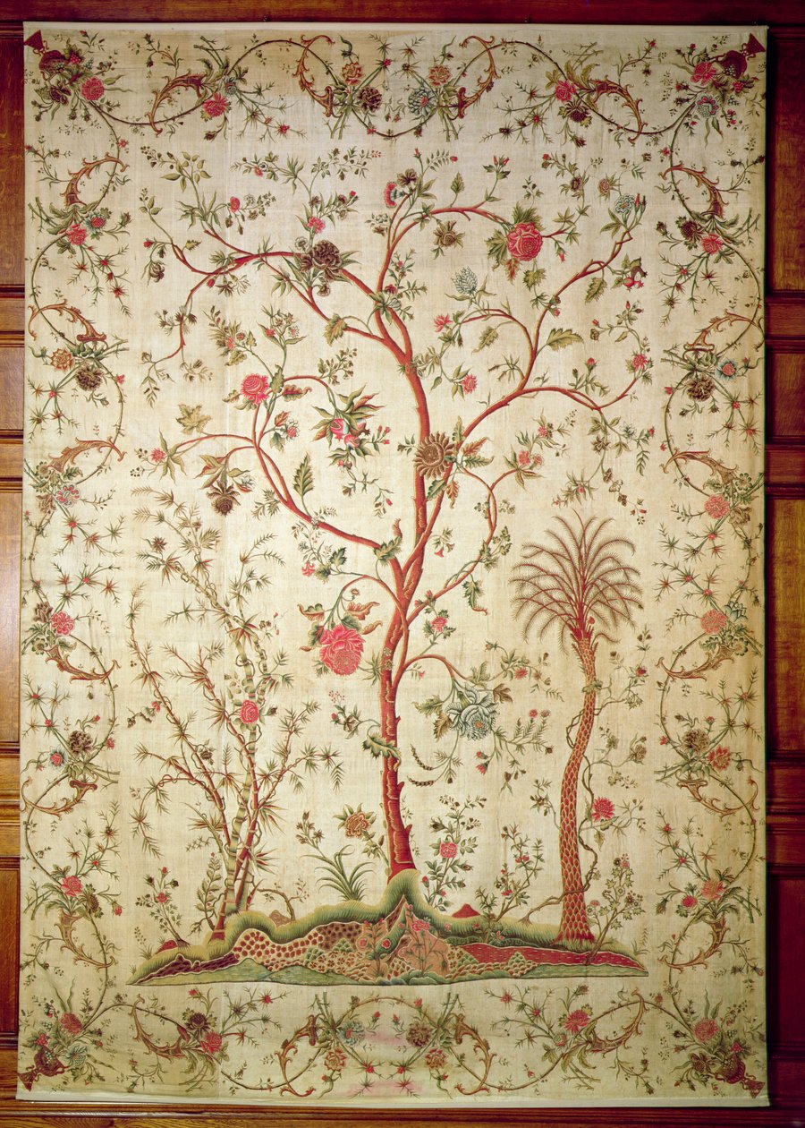 कोरोमंडल तट से पालमपोर या कवरलेट, c.1770 (चिंट्ज़) द्वारा इंडियन स्कूल