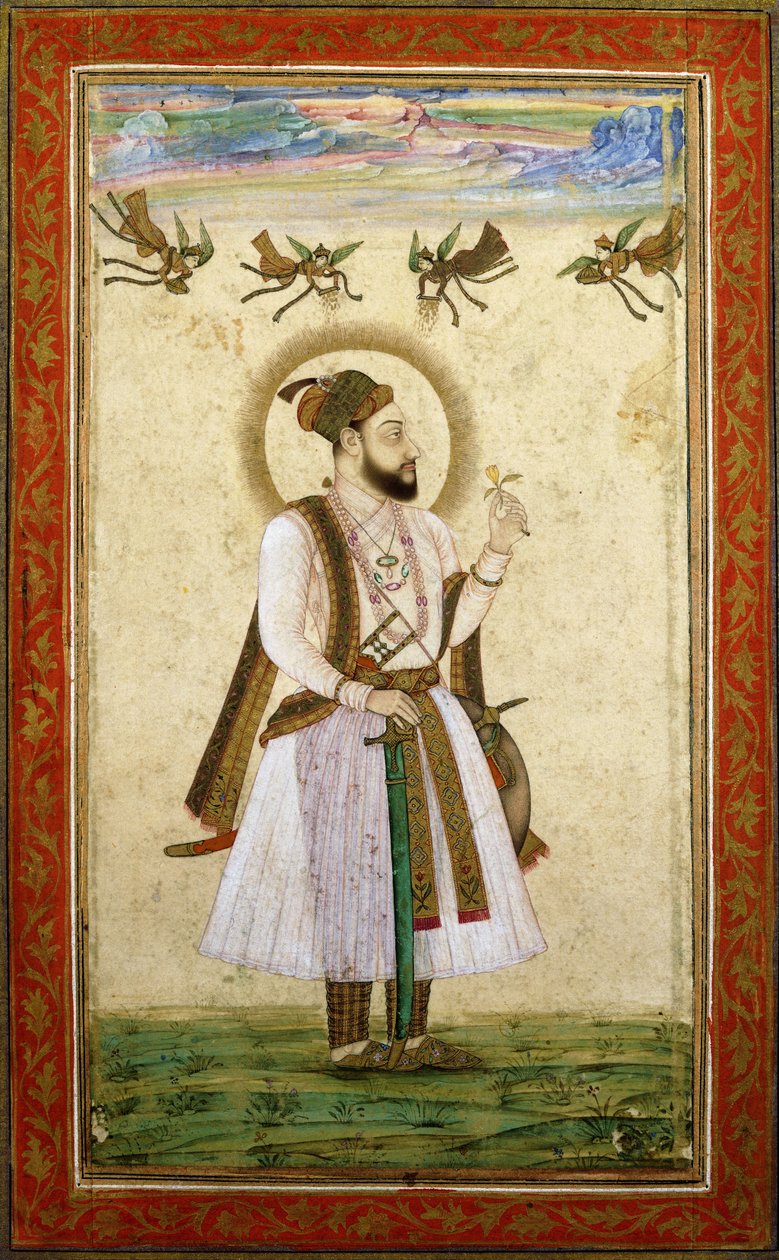 मुहम्मद का आदिल शाह II, c.1650 (कागज पर वाटर कलर और गोल्ड पेंट) द्वारा इंडियन स्कूल