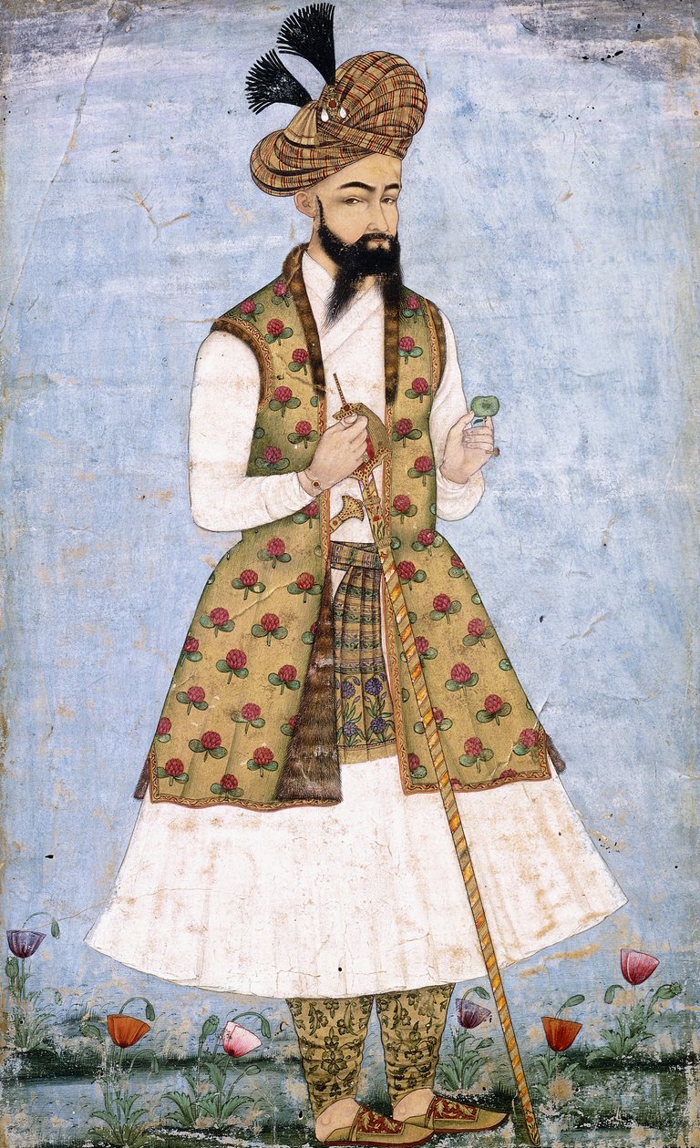 एक फारसी डिग्निटरी का पोर्ट्रेट, c.1640-1660 द्वारा इंडियन स्कूल