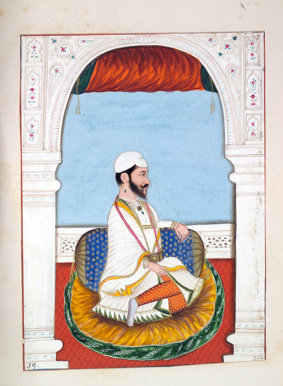 पंडित झिला, द किंगडम ऑफ़ द पंजाब, इसके शासकों और प्रमुखों, खंड II, एक अज्ञात भारतीय कलाकार द्वारा 30 वॉटरकलर अध्ययन की मात्रा, c.1840 (कागज पर wc) द्वारा इंडियन स्कूल