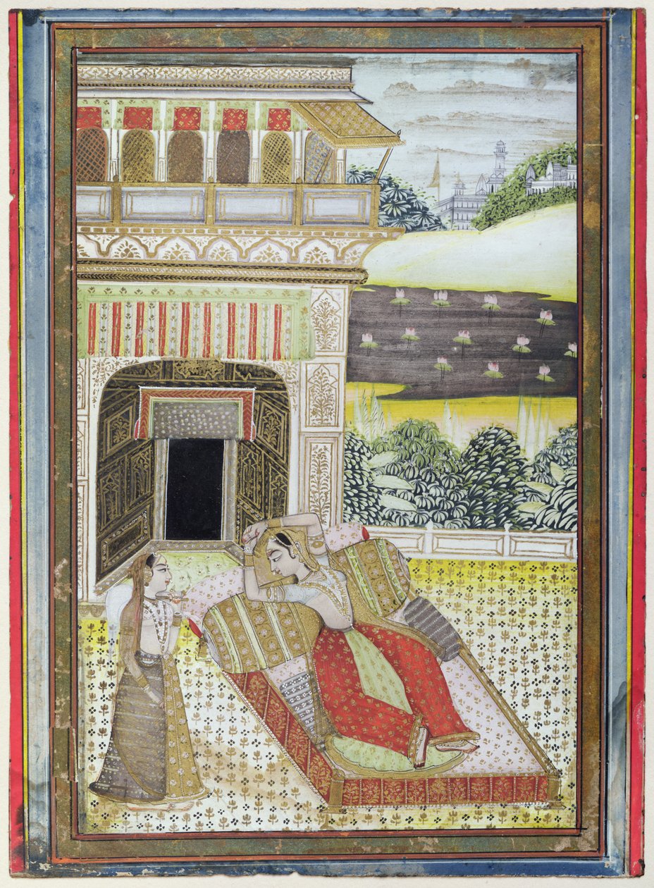 The Abandoned Rani, from a Ragamala, Rajasthan School  द्वारा इंडियन स्कूल