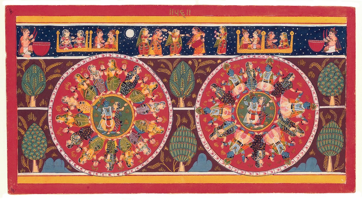 द इटरनल डांस: रासमंडला, कृष्णा से काउगर्ल के साथ नृत्य करती है द्वारा इंडियन स्कूल