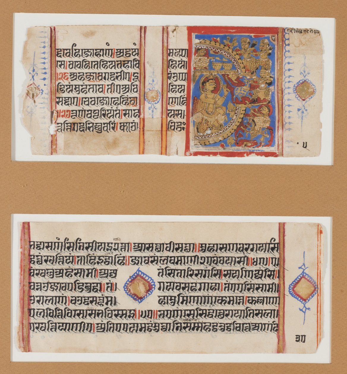 उज्जयिनी की घेराबंदी; मैजिक ऐस की हत्या, c.1600-1625 (स्वभाव, सोना, कागज पर स्याही) द्वारा इंडियन स्कूल