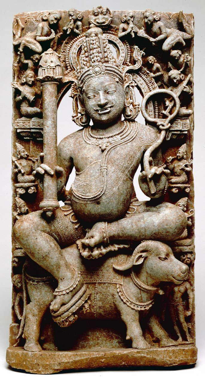 यम, भुवनेश्वर, ओडिशा से, 1100 ईस्वी (विद्वान) द्वारा इंडियन स्कूल