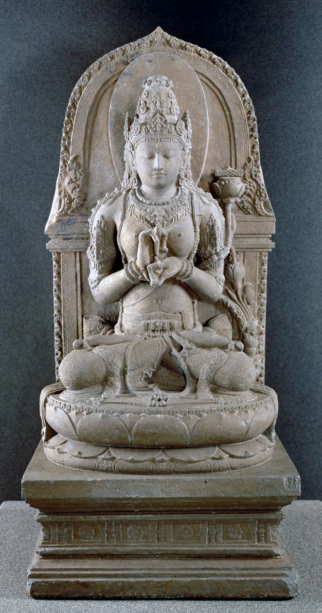 प्रज्ञापारमिता, वानस्पतिक बुद्धि की देवी, c.1300 (थेसाइट) द्वारा इंडोनेशियाई स्कूल