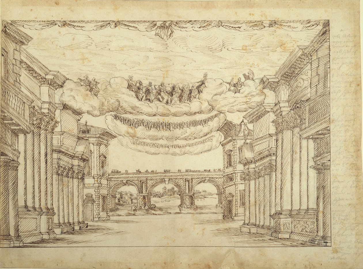 एक महान शहर के उपनगर, c.1639 (कागज पर कलम और स्याही) द्वारा Inigo जोन्स