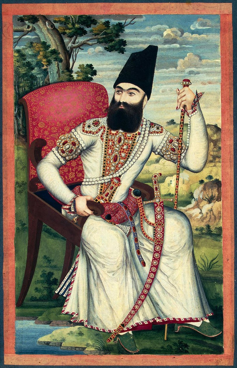 1820 के राजकुमार अब्बास मिर्जा का चित्रण द्वारा ईरानी गुरु