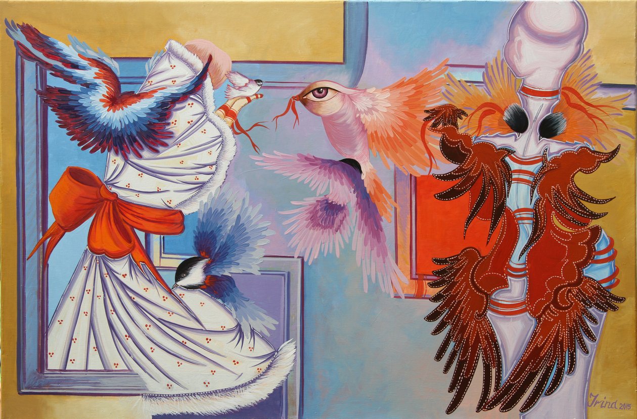 लाल रिबन और चिकडे, 2015 द्वारा इरिना कॉर्डुबन