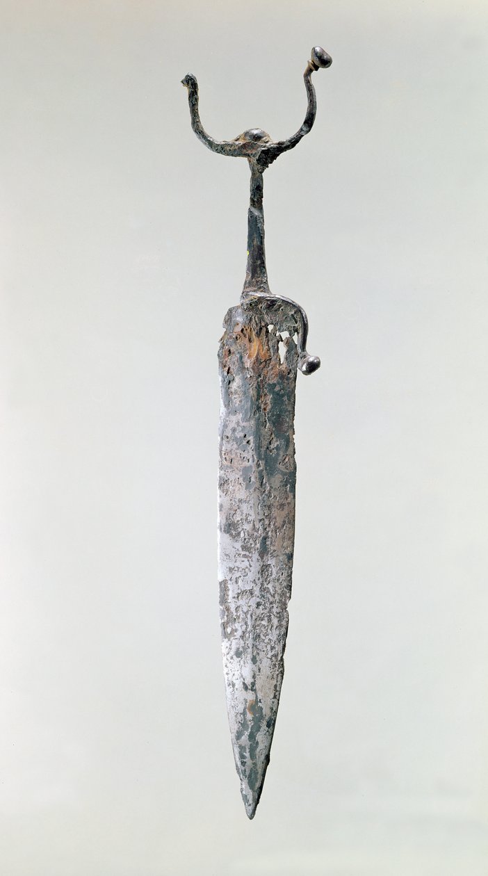 डैगर, हैल्स्टट संस्कृति, c.750-450 ईसा पूर्व (लोहा) द्वारा लौह युग