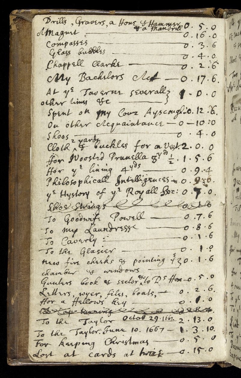 सुश्री 1-1936 f.6v एक नोटबुक से पेज, c.1665-68 (कागज पर स्याही) द्वारा आइजैक न्यूटन