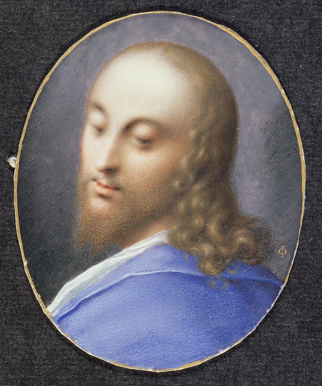 ईसा मसीह, c.1610 (कार्ड पर वेल्लम पर wc) द्वारा इसहाक ओलिवर