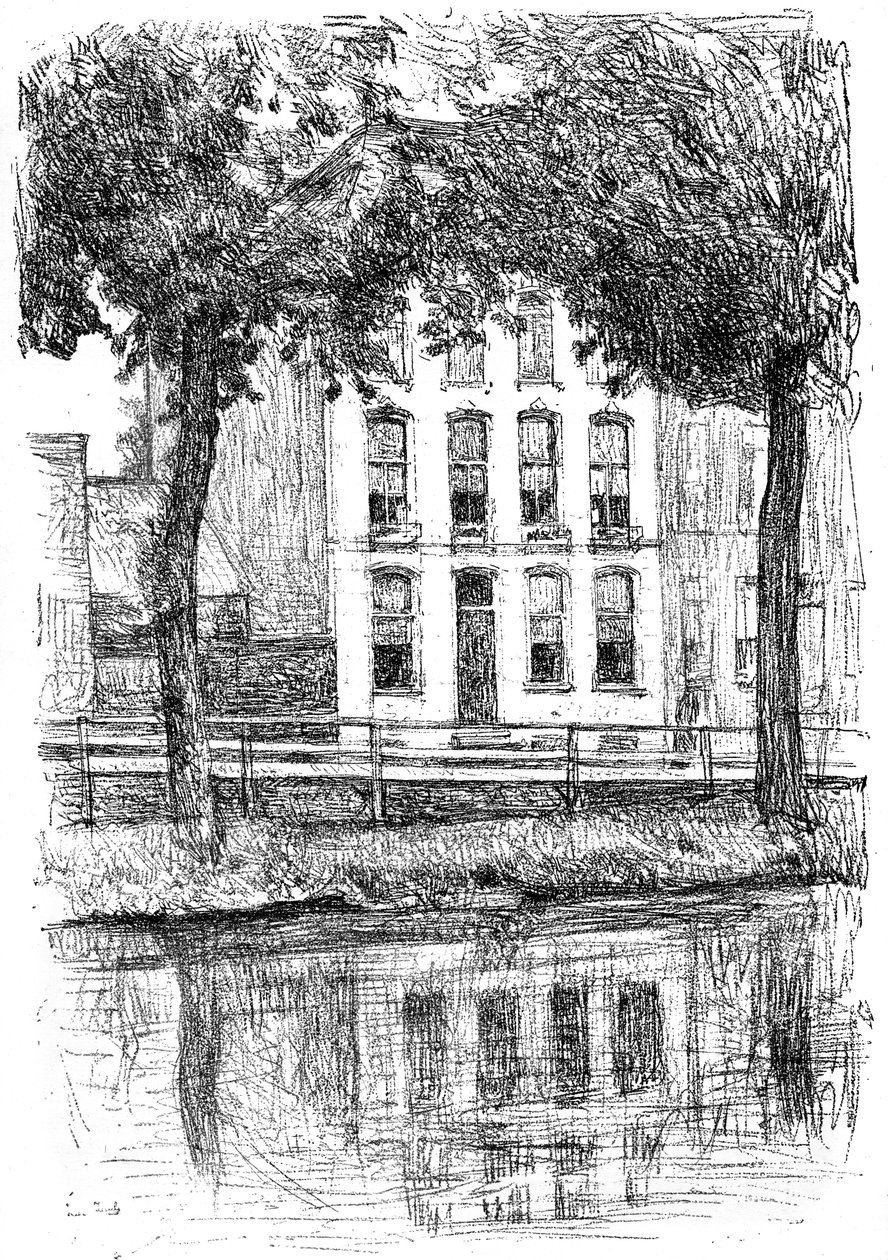 इज़राइल हाउस, पार्क से सीन, c1880-1882। द्वारा इसहाक इज़राइल