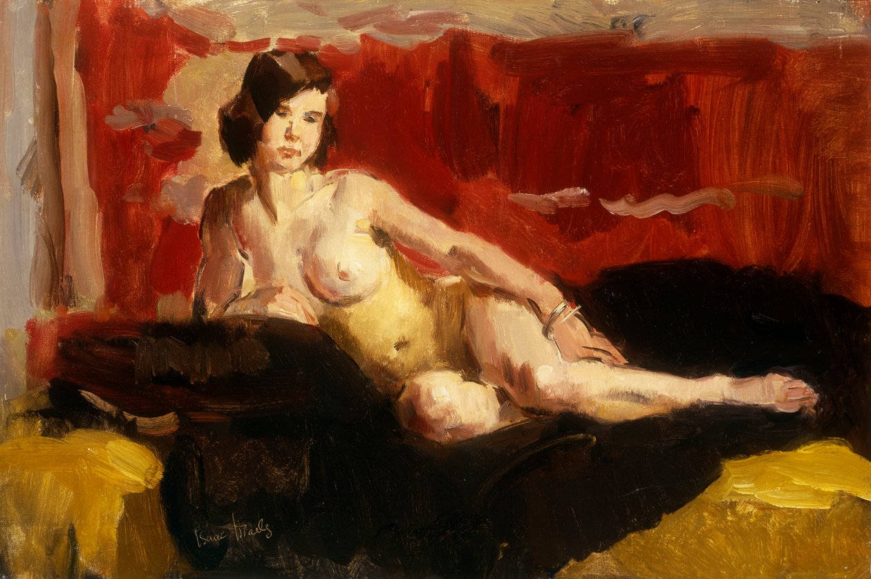 Reclining न्यूड (कैनवास पर तेल) द्वारा इसहाक इज़राइल