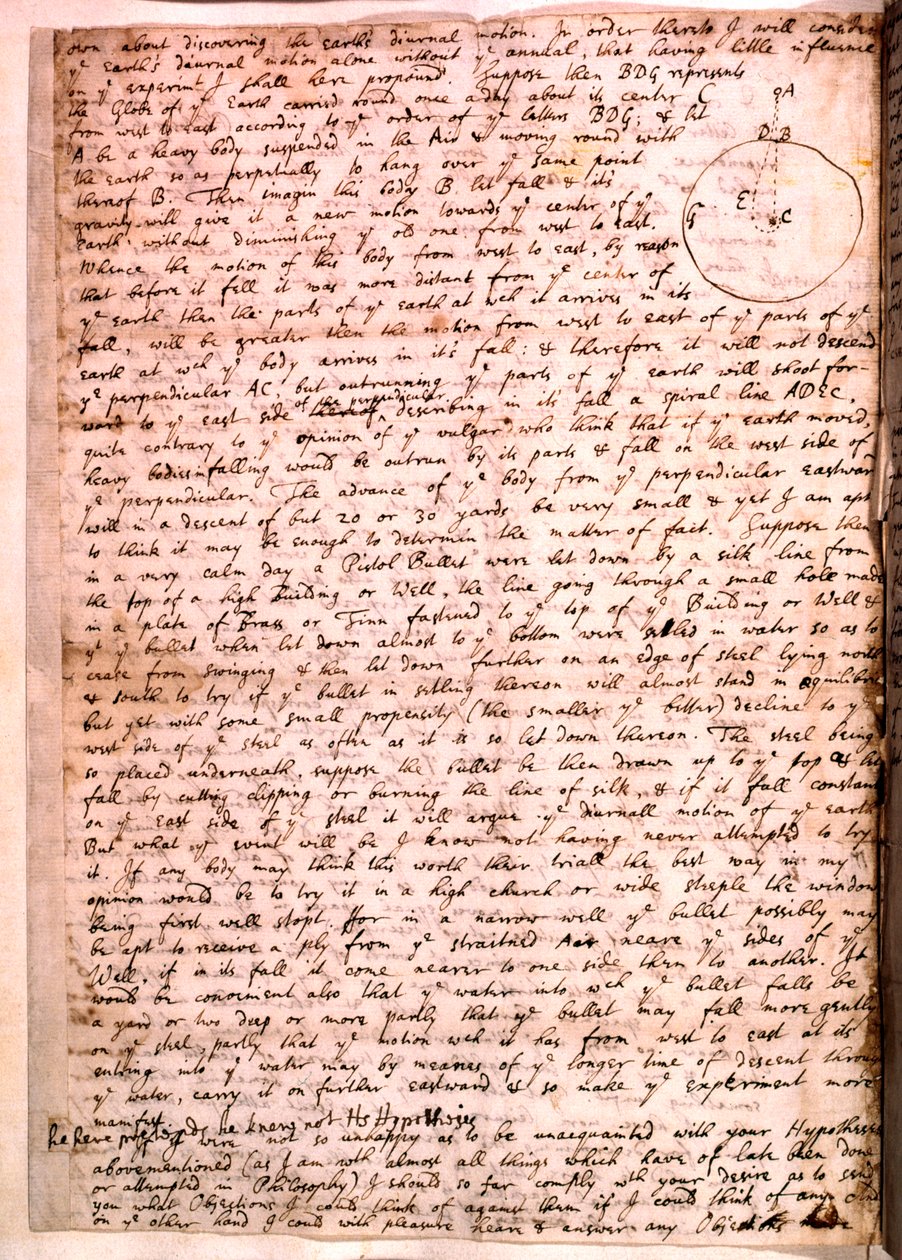 आइजैक न्यूटन द्वारा लिखा गया पत्र, 28 नवंबर 1679 द्वारा आइजैक न्यूटन