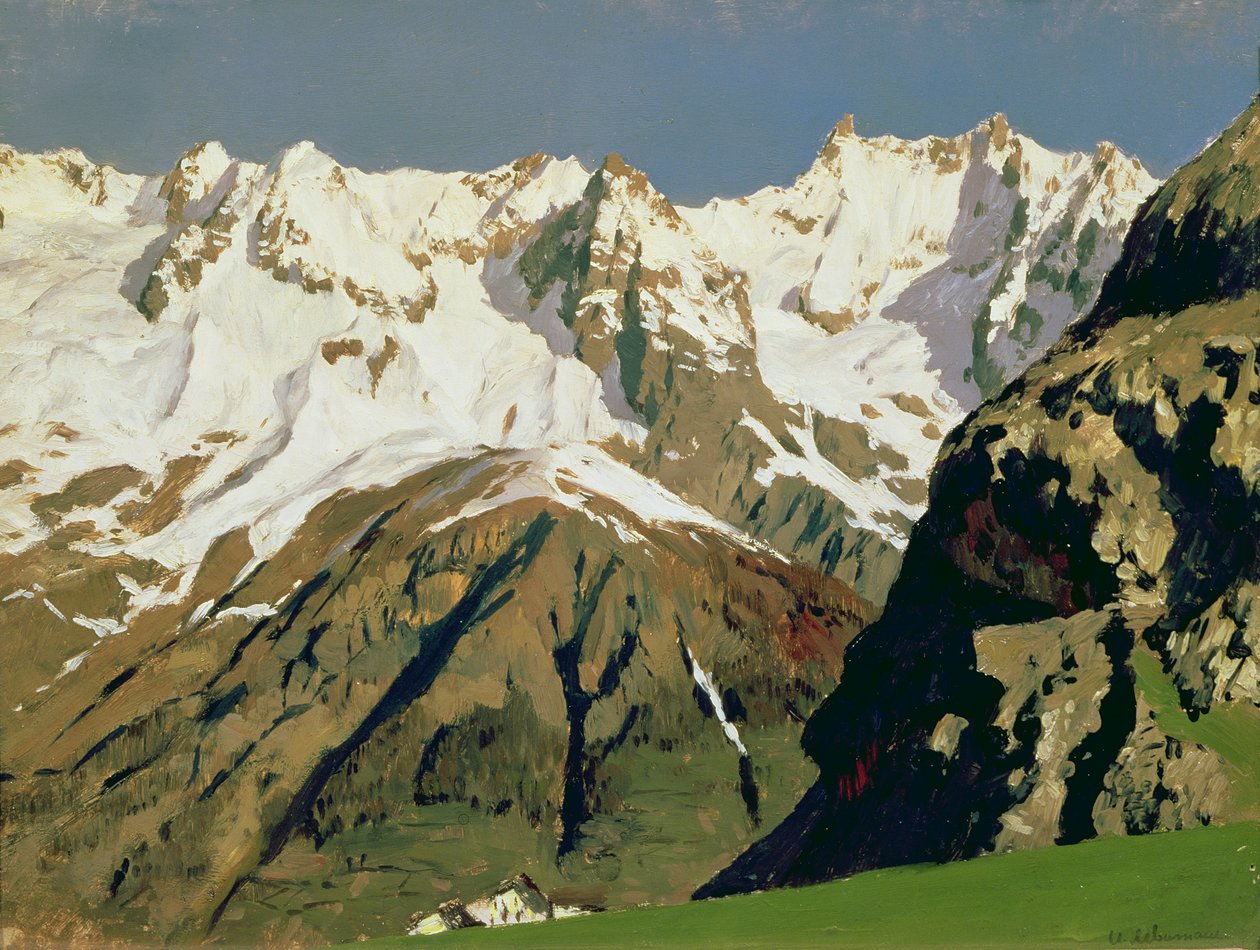 मोंट ब्लांक पर्वत, 1897 द्वारा इसहाक इलिच लेविटन