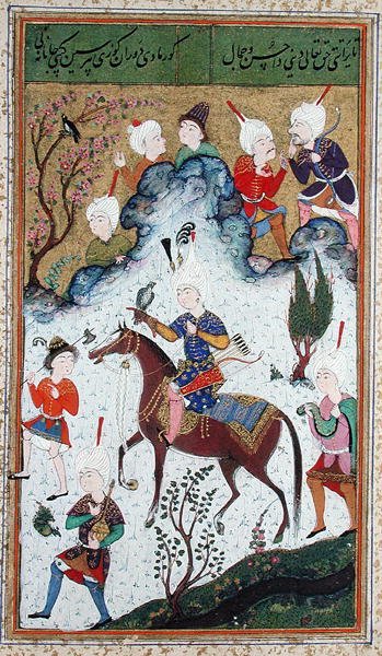 सुश्री बी -284 फॉल 50 बी द किंग्स हंट, दीवान से हुसैन बाकरा, सी। 1540 द्वारा इस्लामी स्कूल