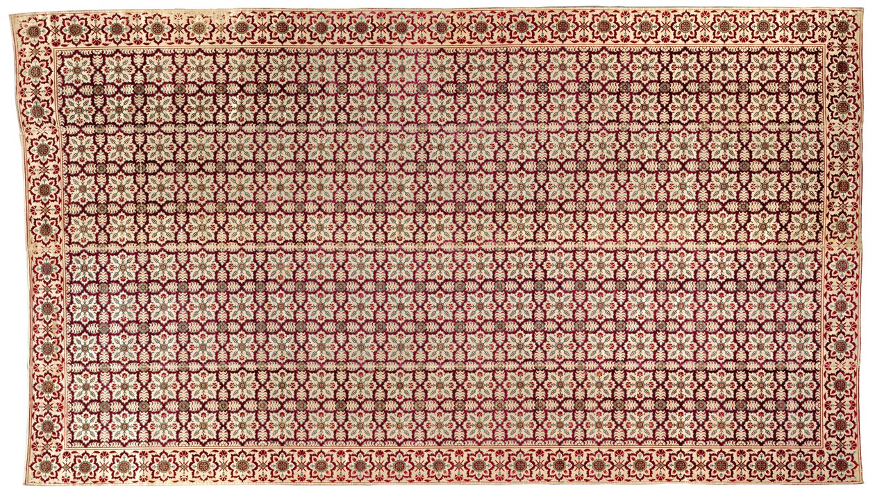 समर फ्लोर कवरिंग, c.1650 (धातु के धागे के साथ मखमल और रेशम) द्वारा इस्लामी स्कूल