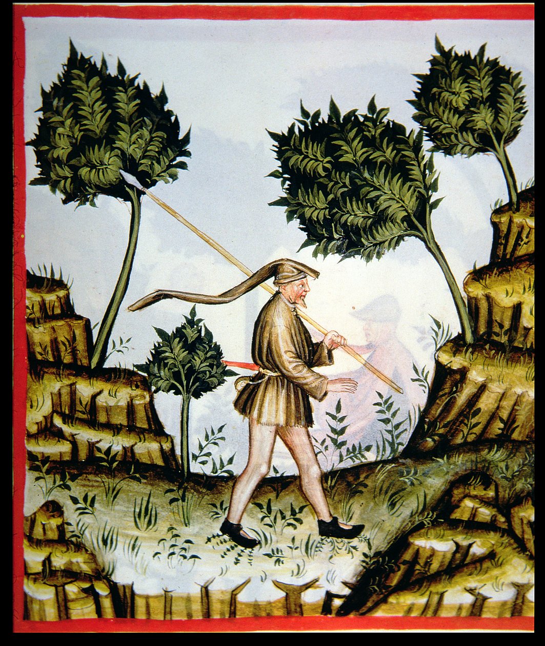नई 2644 दक्षिण हवा fol.58r, स्वस्थ Tacuinum से द्वारा इतालवी स्कूल