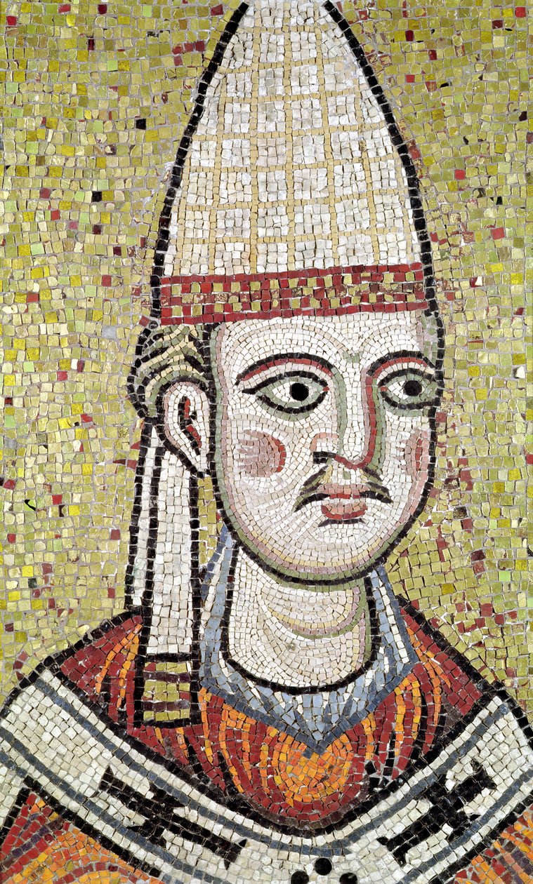 पोप इनोसेंट III (1160-1216) (मोज़ेक) द्वारा इतालवी स्कूल