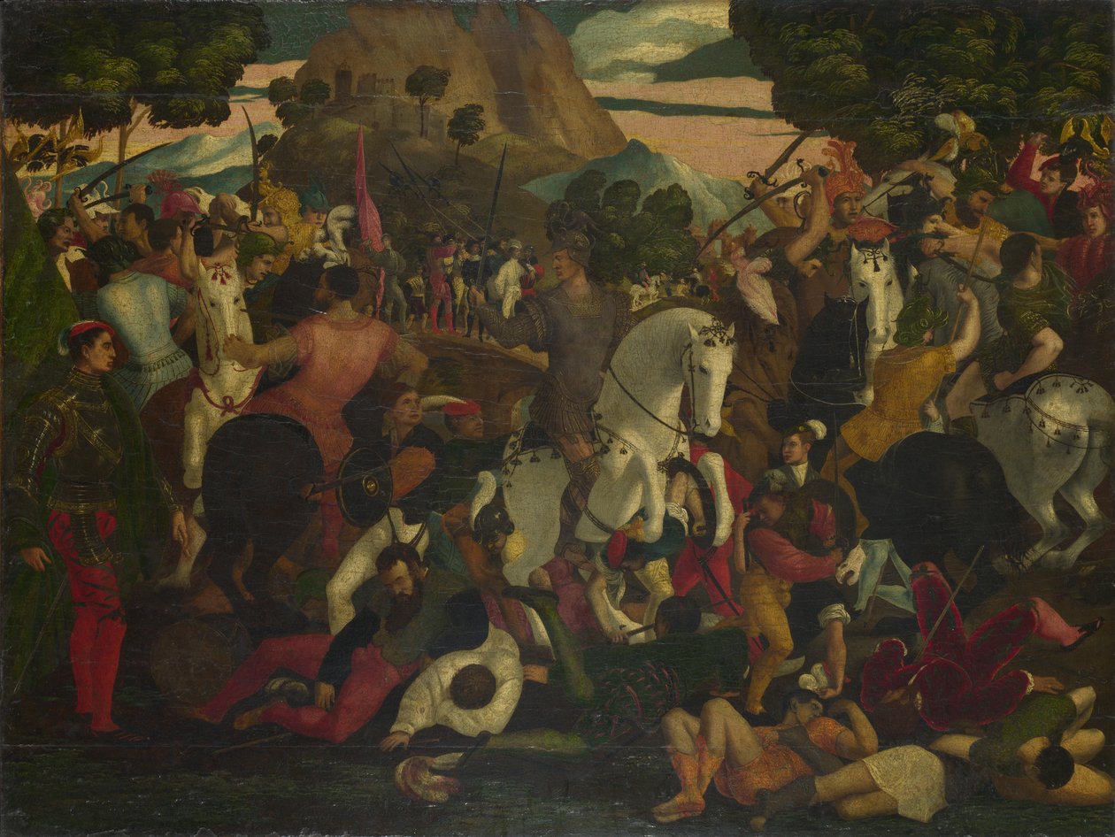 एक लड़ाई, 1530s द्वारा इतालवी मास्टर